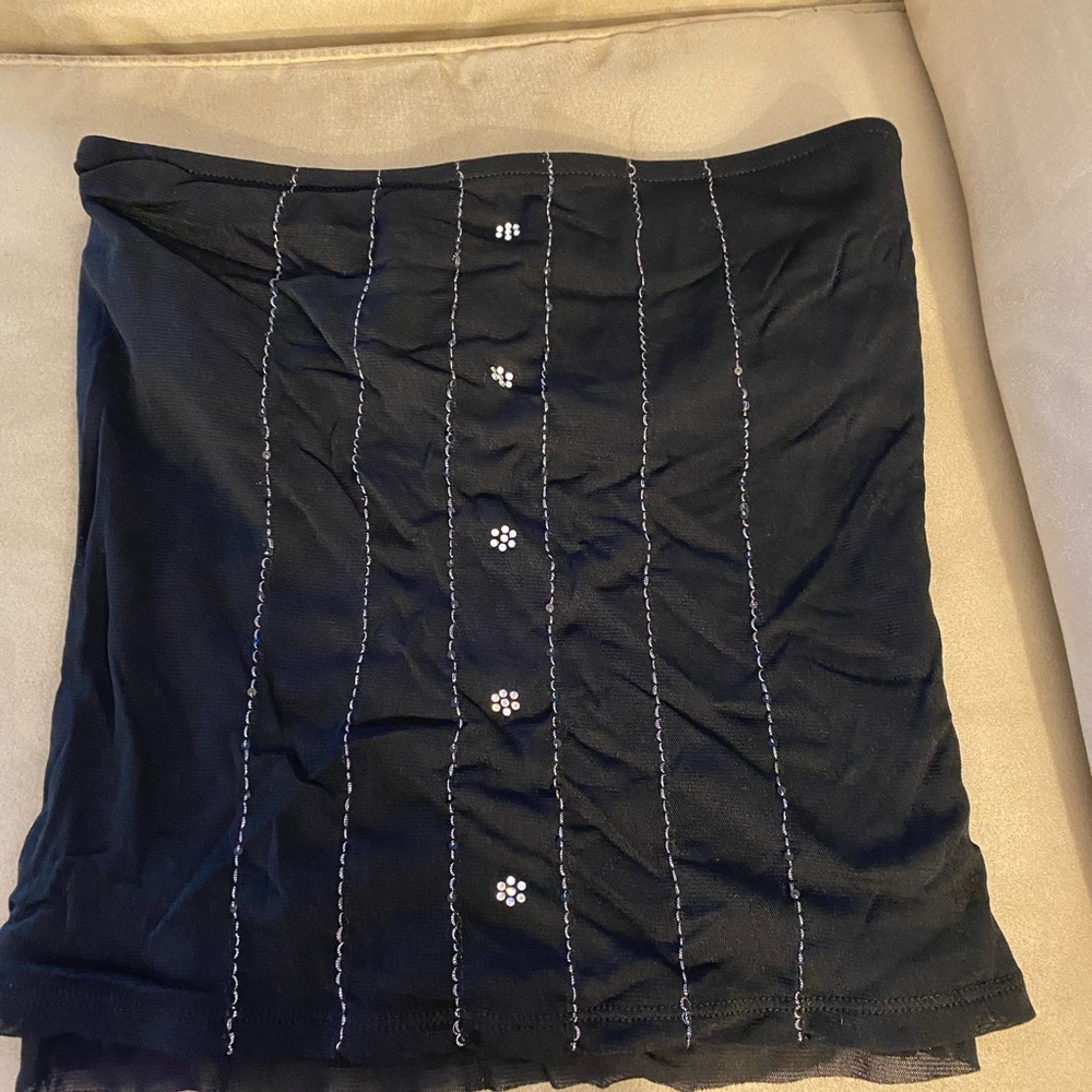 Cute black tube top with crystal accent - The Limited Tube Top